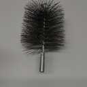 RattanView 4 Inch Double Spiral Flue Brush Round Chimney Cleaning Brush with 1/4" Npt Fitting for Chimneys Stove Pipes Cleaning Accessories