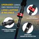 Carbon Fiber Trekking Poles 2-Pack - Lightweight Collapsible Hiking Sticks with Cork Grip & Quick-Lock System, Portable Walking Poles for Travel & Backpacking, Suitable for Men, Women and Seniors