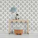 NuWallpaper Flourish Block Print Blue and Green Multi Peel and Stick Wallpaper, Removable Wallpaper, 20.5 in x 18 ft