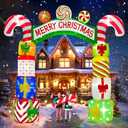 Kalolary 10 FT Christmas Inflatable Archway Gift Boxes, Xmas Arch Inflatable Blow Up Yard Outdoor Decorations Merry Christmas Giant Inflatables with Build-in Lights for Yard Garden Lawn Indoor Decor