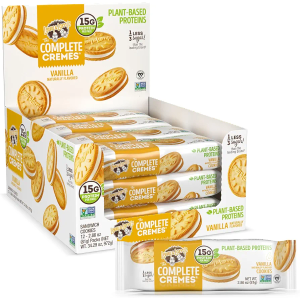 Lenny & Larry's The Complete Cremes®, Sandwich Cookies, Vanilla, Vegan, 5g Plant Protein, 6 Cookies Per Pack (Box of 12), Best Before 14/May/2026