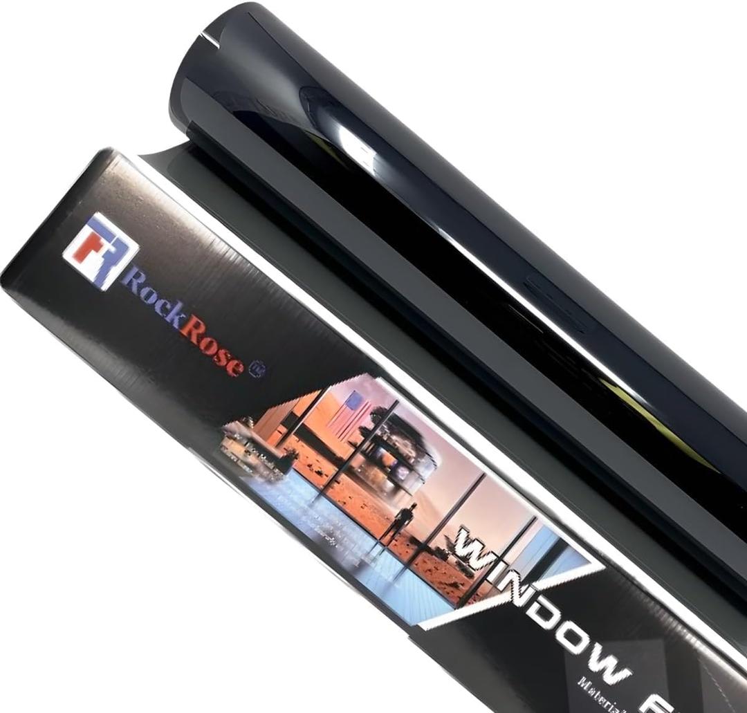 RockRose 20% Premium Carbon Car Window Tint Film 20 in x 10FT 2PLY Charcoal Privacy Film UV, Heat Blocking Tint for Car or Home Adhesive Film Easy Shrink, Plotter Friendly Pro Grade