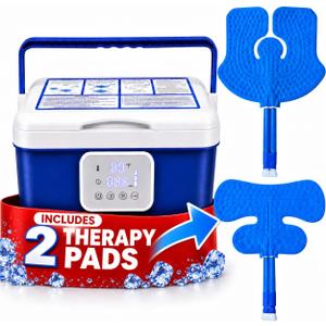 [CBL] Programmable Cold Therapy Machine, Ice Machine for Knee After Surgery with Knee & Shoulder Pads, Ice Water Circulation System, Quiet Pump, Timer & Flow Control, Post-Surgery Pain Relief