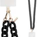 Case-Mate Crossbody Phone Lanyard / Chain [Works with All Phones] Hands-Free Strap - Cell Phone Charm - Neck Chain Holder for iPhone 17 Pro Max / 16 Pro Max / 15 Pro Max / 14 / 13 / S25 Ultra - Black