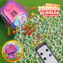 Belemar Upgraded Bubble Machine with Remote Control, Automatic Rotation & RGB Lights, 1800mAh Rechargeable Battery, Type-C Charge, Bubble Maker for Kids, Weddings, Birthday Parties, Outdoor Activities, 9.1 inches x 6.7 inches x 5.52 inches