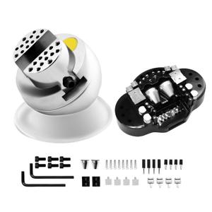 3-Inch Ball Vise 360 Rotating Vise Professional Carving Setting Tool with 36Pcs Accessories (28 Carved Standard Blocks+2 Hex Wrenches+6 Screws)