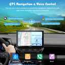 CARPURIDE W901 Pro with Wireless Bluetooth Transmission Portable Carplay & Android Auto Car Stereo, 1080P Touch Screen, Mirror Link/GPS/Siri/FM, with 3 Bracket