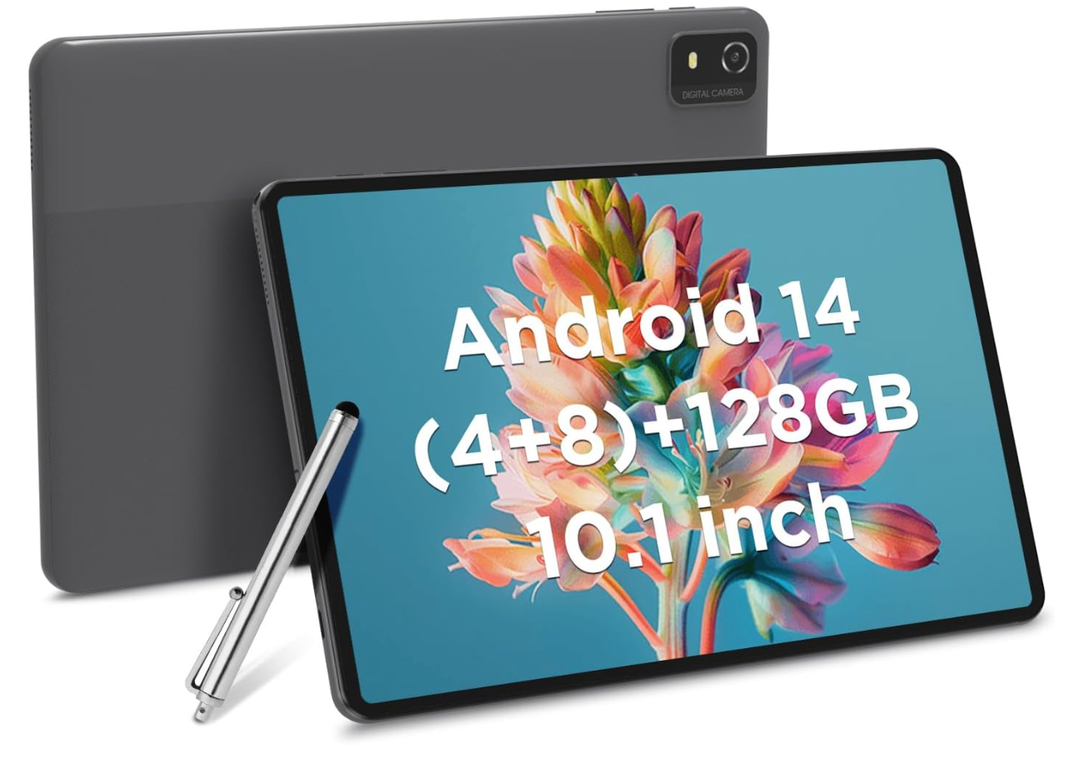 CWOWDEFU Android Tablet,10 Inch Tablet with 128GB ROM(up to 1 TB),Face ID,Features 6000mAh Battery,5G WiFi 6,Bluetooth 5.0, 8MP/5MP Dual Cam,Best Gift for Your Family, Child,Kids