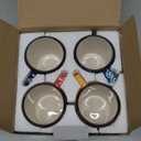 Ceramic Espresso Cups, 5 Oz Espresso Cups Set of 4, Handmade Espresso Cup, 2.75 Inch Espresso Mugs, Multicolor Demitasse Cups, Microwave & Dishwasher Safe Espresso Mugs, Coffe Mug (SULTAN'S GARDEN)