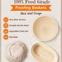 Complete Sourdough Starter Kit | Easy to Clean & Use for Beginners & Bakers | Natural Rattan Proofing Basket with Full Accessories | Sourdough Bread Baking Supplies for Bakers Women Wife