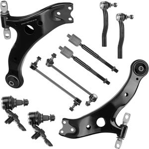 10PCS Front Lower Control Arm w/Ball Joint for Toyota Camry Lexus ES300 2002-2003, Tie Rod Ends + Sway Bar Left & Right Suspension Kit K620334 K620333 K90346 K90347 EV420 ES3600 ES3601 K90344