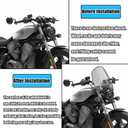 For Sportster Nightster RH 975 RH975S Special 2023-2026 Motorcycle windshield air fairing wind deflector, handlebar windshield Motorcycle accessories (black,Smoke Gray)