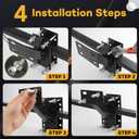 VOISEN Spare Tire Carrier,Boat Trailer Spare Tire Mount, Spare Tire Mount for Utility Trailer,Fits 4 5 6 Lugs Trailer Wheels on 4", 4.5'', 4.75'', 5'' and 5.5'' Bolt Patterns,Holds up to 150 Lbs