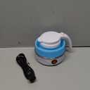 UpdateClassic Travel Portable Foldable Electric Kettle, 0.6L Small Collapsible Hot Water Boiler For Coffee Tea (Blue)