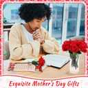Sayglossy 30 Set Mothers Day Gifts Bulk Rose Pens with Gift Card, Mother's Day Flower Pens Bulk Women Christian Gift Artificial Black Ink Office Supplies Birthday Gifts Party Favors for Mom(Elegant)
