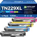 TN229XL Toner Cartridge Set 4-Pack Replacement for Brother TN-229XL TN229 XL Black MFC-L3720CDW MFC-L3780CDW HL-L3220CDW HL-L3280CDW HL-L3300CDW HL-L3295CDW L8245CDW MFC-L8395CDW L3765CDW Printer Ink