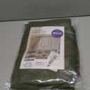 MIULEE 2 Panels Solid Color Sheer Window Curtains Elegant Window Voile Panels/Drapes/Treatment for Bedroom Living Room (54X96 Inches Olive Green)