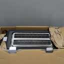 Mecity 4 Slice Toaster, Long Slot Toaster with Timer, Bagel, Defrost, Reheat, Cancel Functions, Warming Rack, Removable Tray, 6 Browning Settings, Extra Wide Slots, Stainless Steel, 1300W