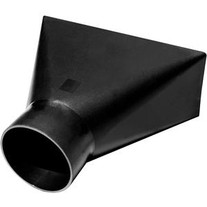 POWERTEC 70151 Dust Hood Rectangular Shape, Funneled 4-Inch Fitting By 10-Inch Wide Attachment for Dust Collection