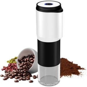 Compact Portable Electric Coffee Grinder,Features a Built-in 1300mAh Rechargeable Battery, Adjustable Grind Settings for Coffee Beans/Grains,Portable Coffee Grinder for Home,Camping and Travel Use