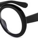 willochra Oversized Spring hinge Readers Blue Light Blocking Computer round Reading Glasses for Women Men, 1.5