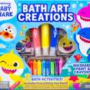 Baby Shark Bath Art Creations Play Set for Kids & Toddlers - Draw Washable Artwork During Bathtime or Shower Time - Dissolvable & Washable Paints, Crayons & Stickers for Kids Ages 3, 4, 5, 6