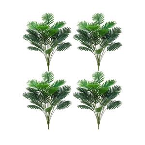 18 Leaf Large Areca Palm Artificial Plant4 Packs UV Resistant Faux Palm Tree Leaves Tropical Greenery for Home Office Party Decor Indoor Outdoor