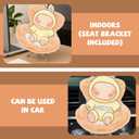 Car Seat for 17cm Dolls with Soft Furry Cushion, Air Vent Clip and Desktop Stand,Functional Car Ornament for Blind Box Doll Fans and Doll Collectors,Includes Seat Leg for Desktop Display