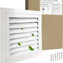 16"*16" Gable Vent,Aluminum Alloy Wall Vent Shed Vents,with Removable Strainer and 180 Degree Opening Angle.Ideal for Attic,Shed,Garage,Play House,Coop.[Inside Dimensions:13.3"w X 13.3"h]-White 1 Pack