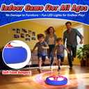 Light Up Hover Soccer Ball for Kids,Glowing Web Design & LED Eyes Air Floating Soccer Toys,Indoor Games with Soft Foam Bumper,Fun Sports Games for Boys Girls Age 3 4 5 6 7 8 9 10 11 12, Birthday Gifts