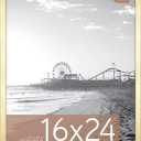 MCS Foundation 16x24 Poster Frame Traditional Brass, Vertical & Horizontal Wall Hanging Large Picture Frame for Photos, Posters & Art Prints (1-Pack)