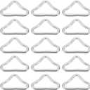 BESPORTBLE 40Pcs Zinc Plated Steel Triangular Rings 1.65X0.98In for Trampoline Replacement Bags Purses Crafts and DIY Accessories