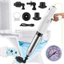 Electric Toilet Plunger Toilet Snake Drain Clog Remover High Pressure Air Drain Blaster Heavy Duty Air Plunger for Bathroom, Floor Drain, Kitchen Clogged Pipe