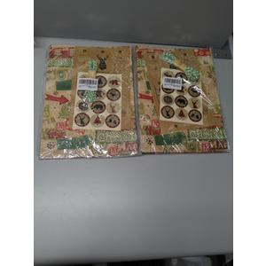 Layninder Christmas Wrapping Paper, 8 Sheets Vintage Kraft Wrapping Paper w/Tags Stickers Rope, Xmas Paper w/Santa Reindeer Merry Christmas, Gift Paper for Holiday (27.6x19.7in, Folded), Pack of 2  Layninder Christmas Wrapping Paper, 8 Sheets Vintage Kraft Wrapping Paper w/Tags Stickers Rope, Xmas Paper w/Santa Reindeer Merry Christmas, Gift Paper for Holiday (27.6x19.7in, Folded), Pack of 2