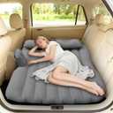 Onirii Inflatable Car Air Mattress Back Seat Bed with Air Pump,53" (L) x 32.6" (W) Portable Thickened Car Travel Camping Sleeping Air Mattress Blow Up Bed for Small Compact Car SUV
