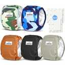 Belly Bands for Male Dogs 5 Pack Washable Dog Diapers Reusable Male Dog Pee Wraps with 5pcs Dog Diaper Liners for Doggie in Incontinence or Excitable Urination and Training, L