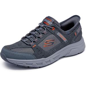 Skechers Men's Oak Canyon Consistent Winne Hands Free Slip in (10 X-Wide, Gray/Orange)