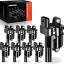A-Premium Ignition coil Pack Compatible with Chevrolet Silverado 1500/Corvette 2014-2019, Tahoe/Suburban 2015-2019, Camaro & GMC Sierra 1500 2014-2019, Yukon & Cadillac Escalade, CTS 8-PC Set