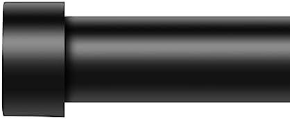 VOIIY Curtain Rods for Windows 18 to 45 Inch(1.5-3.75 Feet),Black 1'' Diameter Drapery Rods with End Cap Style Design,Modern Adjustable Heavy Duty Curtain Rod,Size:18''-45''