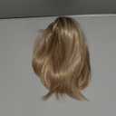 HAIRCUBE Blonde Bob Wig with Bangs Short Bob Wigs for Women Short Blonde Wig with Dark Roots Heat Resistant Synthetic Wig Natural Looking for Daily Use