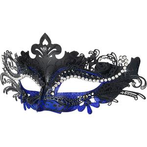 Hoshin Masquerade Mask, Mardi Gras Deecorations Venetian Masks for Womens (Blue & Black)