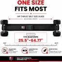 Hip Thrust Belt for Dumbbells Kettlebells & Barbell Plates – Adjustable Neoprene Glute Bridge Belt – Supports 600 LBS – Anti-Slip Hip Pad Workout Equipment for Women Men Home Gym, One Size