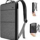 ZINZ Slim & Expandable Laptop Backpack Water Resistant Backpack Travel Backpack Compatible with MacBook Air/Pro/Neo 13-14 inch, XPS 13/14, Surface 13.5" and Most 13-14 NotebooksG01BK01