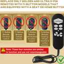 5-Pin Lift Chair Remote Replacement Compatible with Golden&Ultra Comfort Dual-Motor Recliners,Recliner Hand Controller for ZKAD-2/3/4/5 Style Remotes,Supports Rise Recline TV Home Sleep Zero Gravity