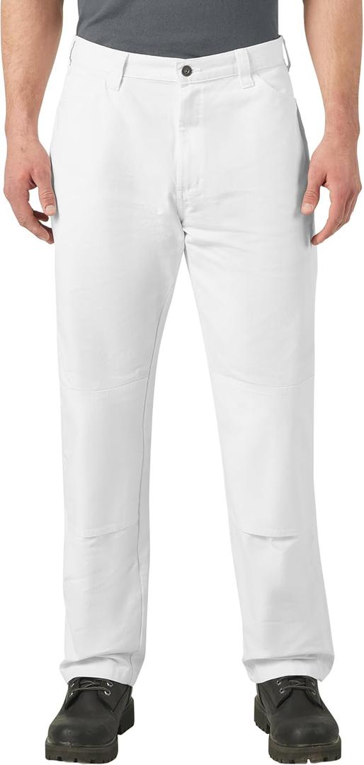 Dickies Mens Double Knee Painter's Pants (White, XL)