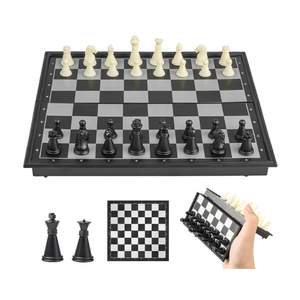 Mini Travel Chess Set Magnetic Vikutu 5.9 Inches Portable Small Folding Chess Board (X-Small)