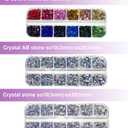 GLOCTO bedazzler kit with Rhinestones hot fix applicator Tool with 5,000 Pieces of Rhinestones, Three gem Sizes and Various Tips, Perfect for Adding Sparkle to Clothing, Fabric, and Craft Projects