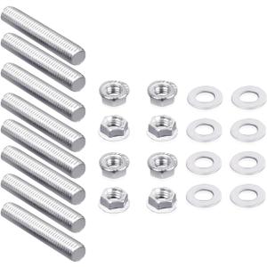 Stainless Stud Nuts Kits Fit for 1989-2019 Dodge Cummins 5.9L & 6.7L Turbo Diesel Exhaust Manifold(Studs Bolts 304SS 304 Stainless Steel Gaskets 5266422 68)