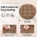 FIRAVOE Rolling Stools with Wheels (300lbs Capacity) (Adjustable Height 20"-27") Brown Leather Manicure Guitar Lash Stool (Coffee Brown), No Back & Footrest