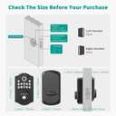 DS10 Pro Keyless Entry Door Lock with APP Control - Fingerprint Electronic Keypad Door Lock, Smart Locks for Front Door, Auto-Lock & One Touch Locking with Bluetooth - Matte Black